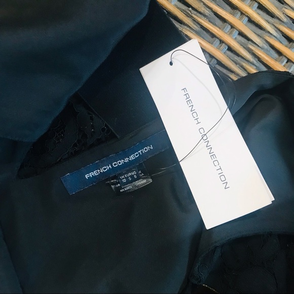 NWT French Connection Emma Stripe Velvet Dress 6 - Picture 9 of 10